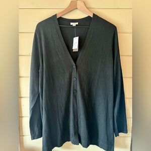 J. Jill NWT Cardigan Duster Black SZ L